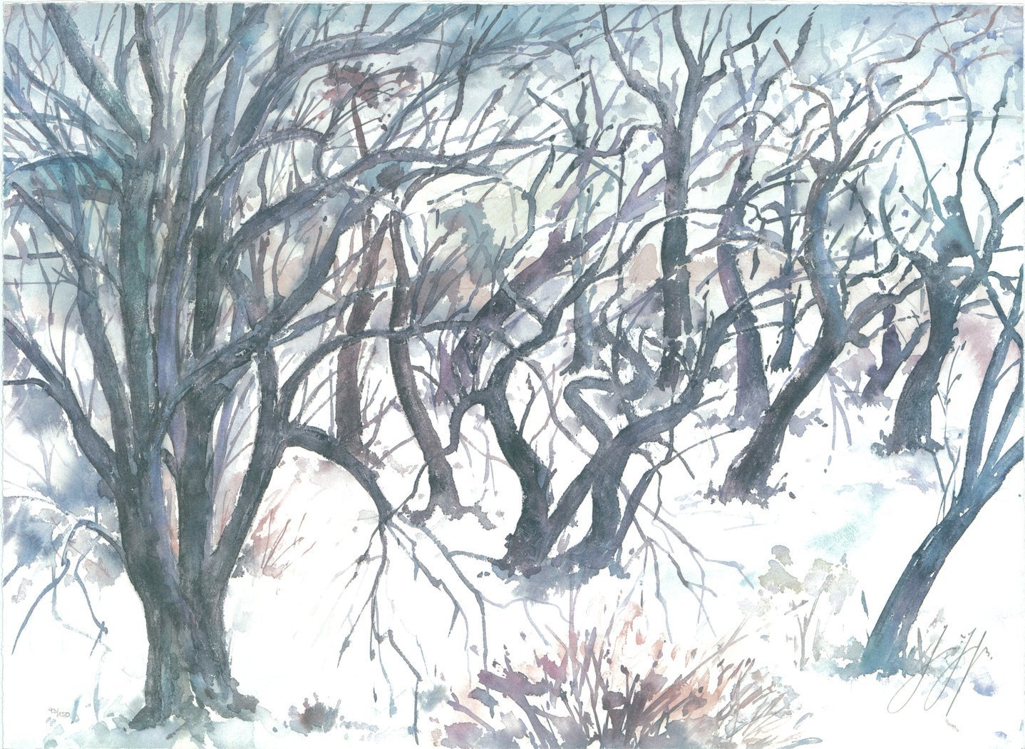 Günter Grass - Baumlandschaft im Winter