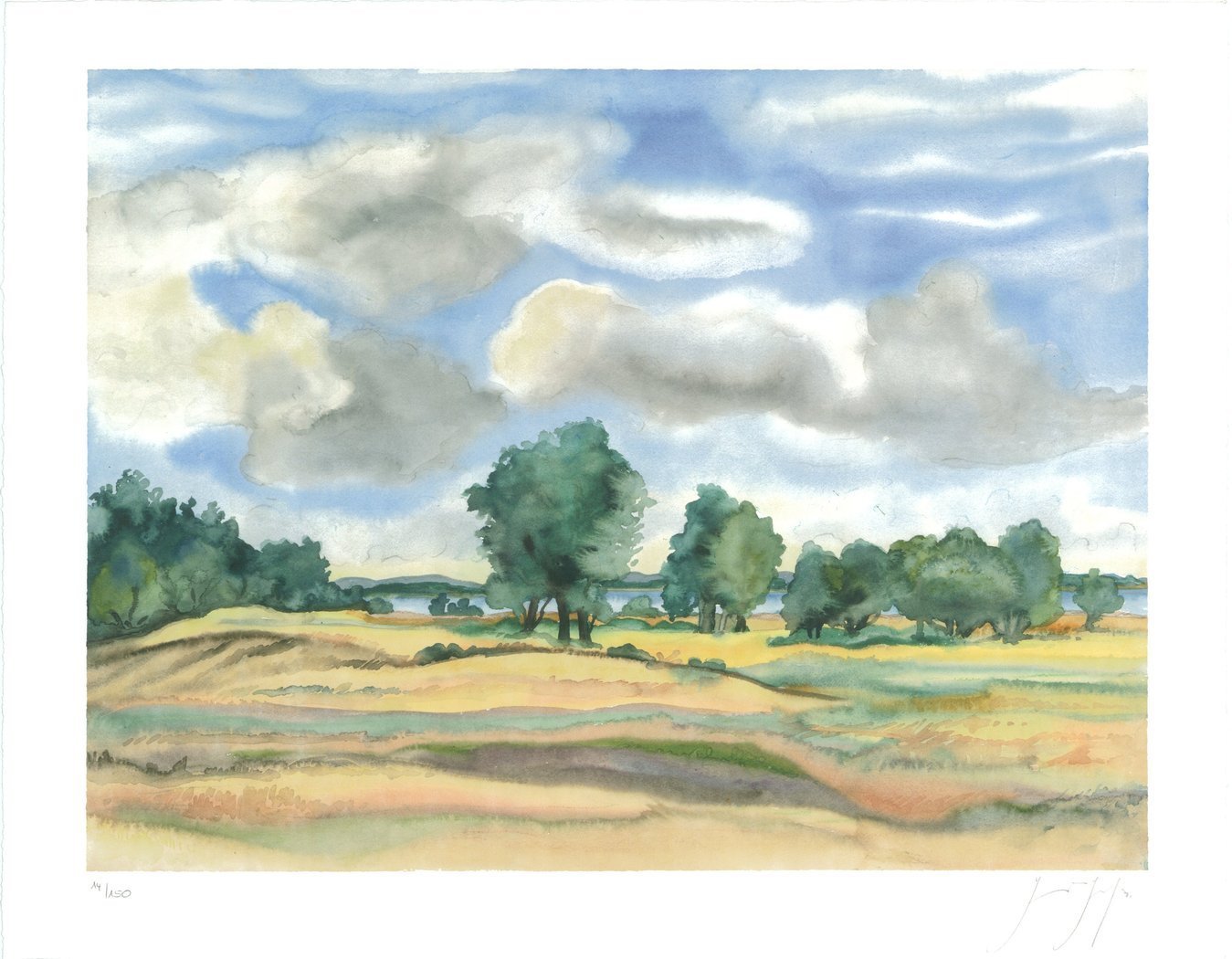 Günter Grass - Landschaft am See