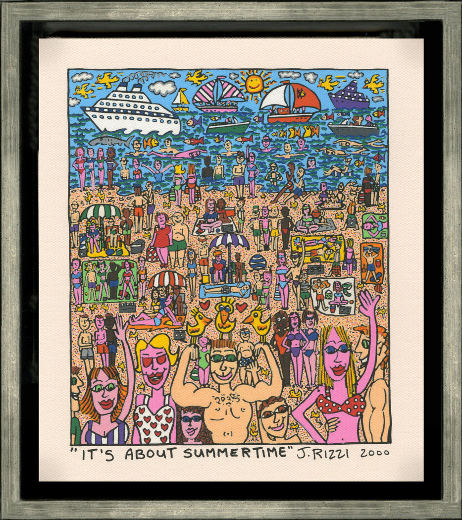 James Rizzi - IT'S ABOUT SUMMERTIME - inklusive Rahmen