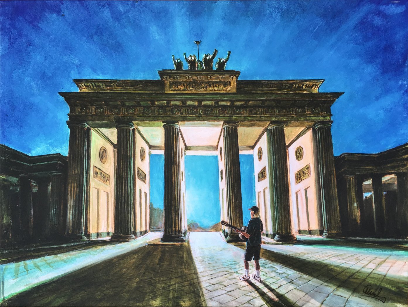 Otto Waalkes - One Morning in Berlin - Leinwandbild inklusive Schattenfugenrahmen