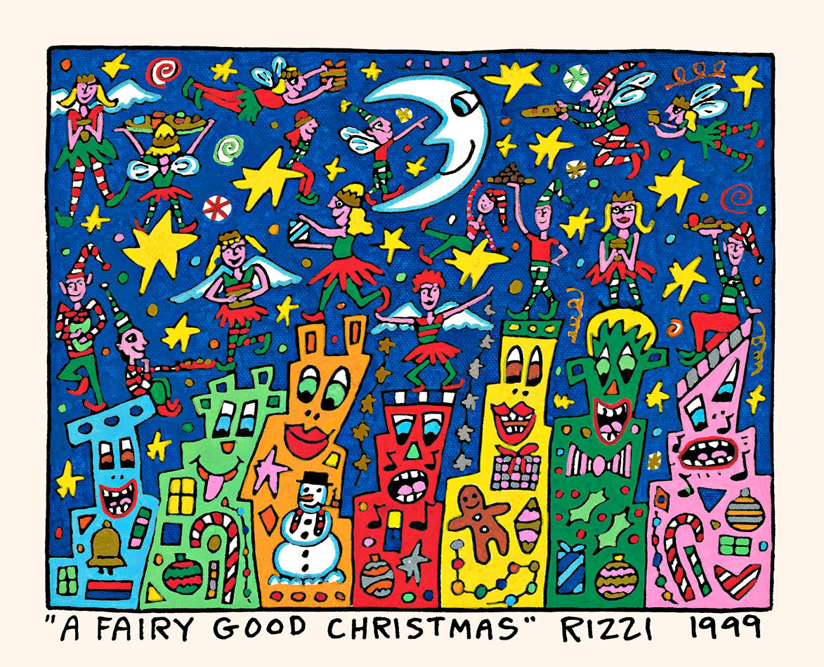 James Rizzi - A FAIRY GOOD CHRISTMAS - inklusive Rahmen
