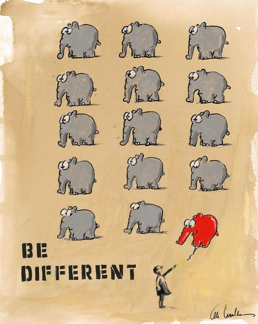 Otto Waalkes - Be different - Banksy