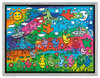 James Rizzi - UP, DOWN, AND FLYING AROUND - inklusive Rahmen