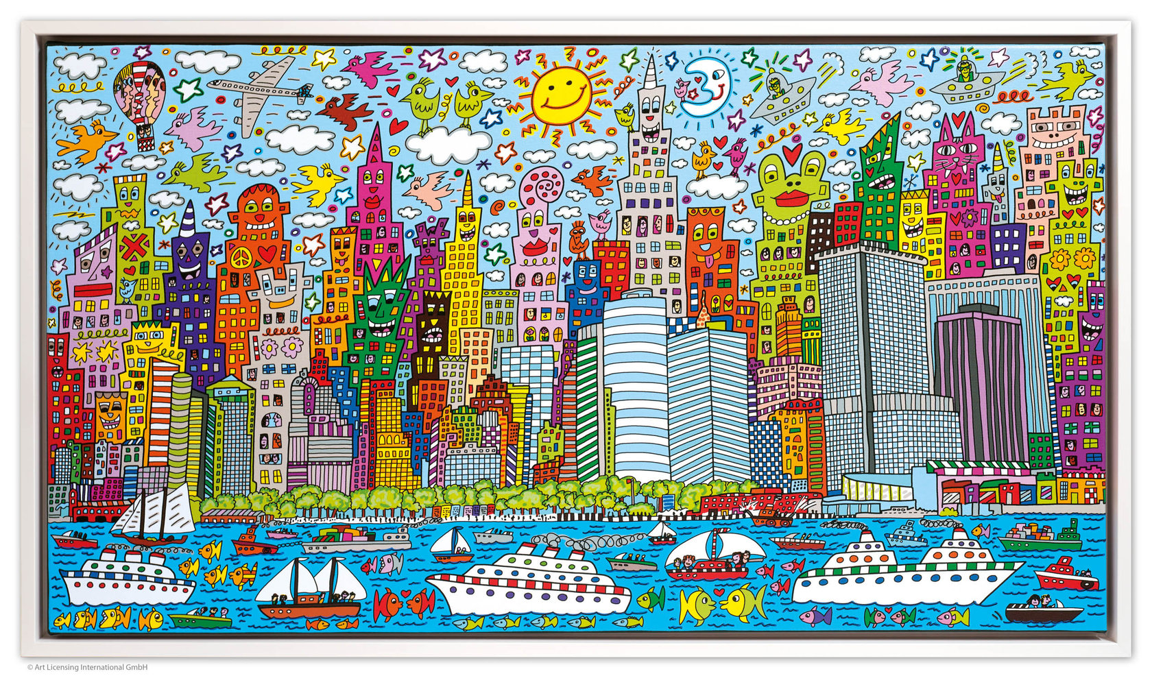 James Rizzi - MY NEW YORK CITY - inklusive Rahmen